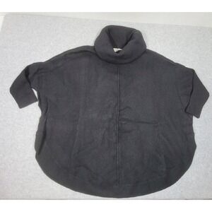 LOFT Tunic Women BLACK Mock Neck Long Sleeve Pullover  3/4 Sleeve Sz XS